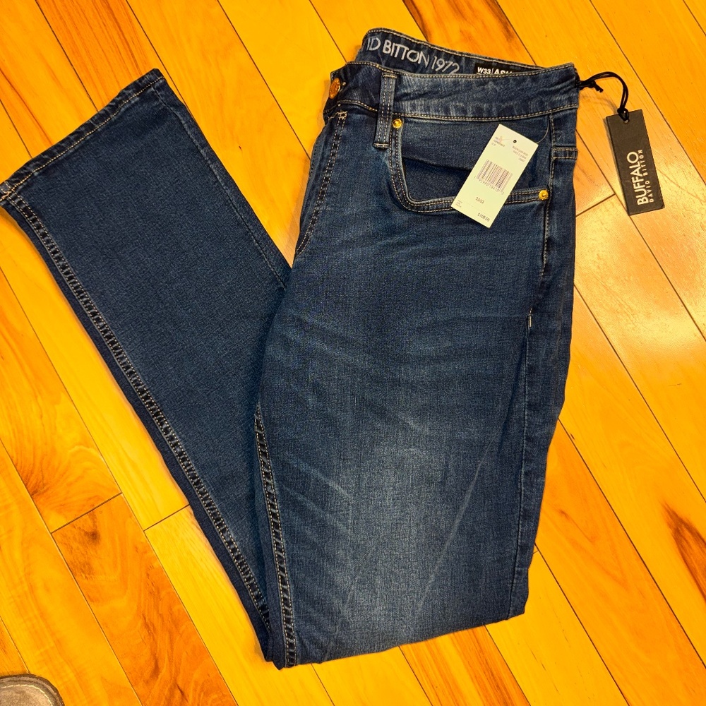 Buffalo David Bitton Men’s Slim Stretch Jeans 33x32 | Medium Dark Wash | NWT |